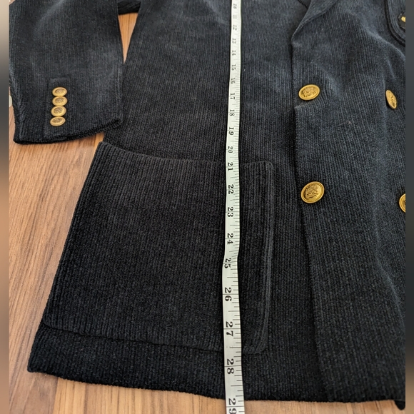 Women's Ralph Lauren black vintage chenille blazer sweater size small - Picture 10 of 10